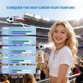 Football Design Portable Cooling Fan - 4000mAh, LED Display, Cold Compress Function - White