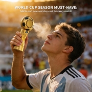Football Design Portable Cooling Fan - 4000mAh, LED Display, Cold Compress Function - Gold