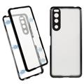 Sony Xperia 5 IV Magnetic Case with Tempered Glass Back - Black