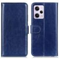 Xiaomi Redmi Note 12 Pro Wallet Case with Magnetic Closure - Blue