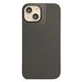 iPhone 15 Case Stripes Design Liquid Silicone Cover with Aluminium Alloy Lens Protector - MagSafe Compatible