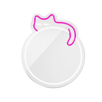 Forever Light Mirror Neon LED Light - Sleeping Cat