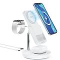 Forever MACS-100 5-in-1 Magnetic Charging Dock / Powerbank - 20W, 5000mah (Open Box - Excellent) - White