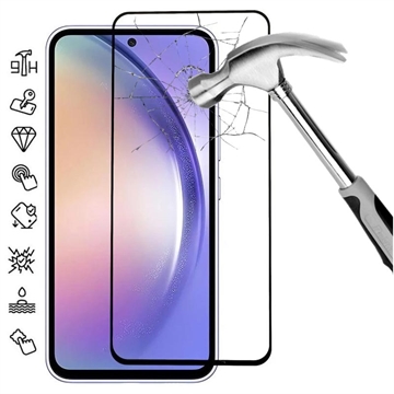 Samsung Galaxy A55 Full Cover Tempered Glass Screen Protector - Black Edge