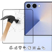 Samsung Galaxy Z Flip8 Full Cover Tempered Glass Screen Protector - 9H - Black Edge