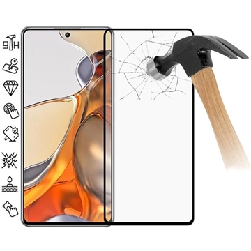 Xiaomi 11T/11T Pro Full Cover Tempered Glass Screen Protector - Black Edge