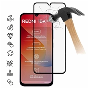 Xiaomi Redmi 15a Full Cover Tempered Glass Screen Protector - 9H - Black Edge