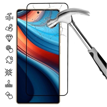 Xiaomi Redmi Note 13R Pro Full Cover Tempered Glass Screen Protector - Black Edge