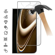 iPhone Fold Full Cover Tempered Glass Screen Protector - 9H - Black Edge