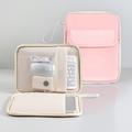 Full-Open Tablet/Laptop Sleeve with Multi-Compartments - Pink