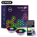 G01 Smart Hexagon RGB LED Wall Light Panels - 12 Pcs.