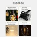 G40 Solar LED String Lights with 50 Bulbs and 2 Spares with Remote Control - 30m