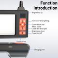 G60 Industrial Borescope/Endoscope - 10m Cable, 5.5mm Camera, 4.3" IPS Screen - Black