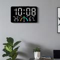 GH9007 LED Digital Alarm Clock with Humidity Display - Black