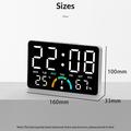 GH9007 LED Digital Alarm Clock with Humidity Display - Black