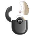 GM-362 RIC Rechargeable Hearing Aid for Elderly - Beige / Black