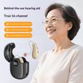 GM-362 RIC Rechargeable Hearing Aid for Elderly - Beige / Black