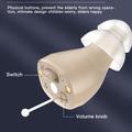 GM-912T Ergonomic CIC Hearing Aids with Charging Case - Beige / White