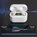 GM-912T Ergonomic CIC Hearing Aids with Charging Case - Beige / White