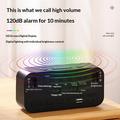 GS202-2 RGB LED Digital Alarm Clock with Night Light - Black