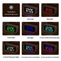 GS202-2 RGB LED Digital Alarm Clock with Night Light - Black