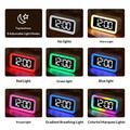 GS202-2 RGB LED Digital Alarm Clock with Night Light - Black