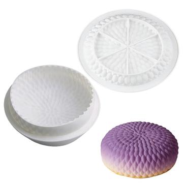 GT0028 Saint Honore Blossom Silicone Cake Mold - 22cm - White