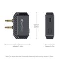 GT36 Bluetooth 6.0 Airplane Audio Transmitter - Dual 3.5mm Plug - Support 2 Headphones