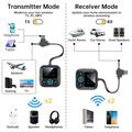 GT83 Bluetooth 6.0 Audio Transmitter/Receiver for Car, Airplane, TV - USB-C/3.5mm - Black