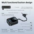 GT83 Bluetooth 6.0 Audio Transmitter/Receiver for Car, Airplane, TV - USB-C/3.5mm - Black