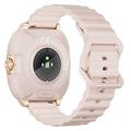 GT99 2-in-1 Sports Smartwatch with Wireless Earphones - Gold / Pink