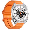 GT99 2-in-1 Sports Smartwatch with Wireless Earphones - Silver / Orange