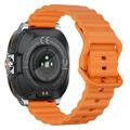 GT99 2-in-1 Sports Smartwatch with Wireless Earphones - Silver / Orange