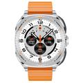 GT99 2-in-1 Sports Smartwatch with Wireless Earphones - Silver / Orange