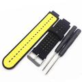 Garmin Forerunner 235/630/735 Dual-Color Silicone Sports Strap - Black / Yellow