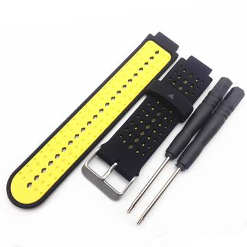 Garmin Forerunner 235/630/735 Dual-Color Silicone Sports Strap - Black / Yellow