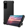 Sony Xperia 10 III, Xperia 10 III Lite Style Cover with Stand XQZ-CBBTB - Black