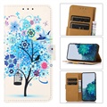 Glam Series OnePlus 10 Pro Wallet Case - Flowering Tree / Blue