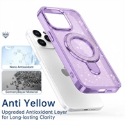 iPhone 16 Pro Glitter Hybrid Case with Kickstand - MagSafe Compatible - Purple