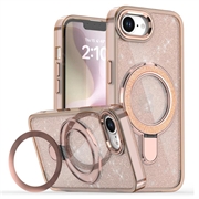 iPhone 16e/17e Glitter Hybrid Case with Kickstand - MagSafe Compatible - Desert Gold