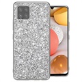 Glitter Series Samsung Galaxy A42 5G Hybrid Case - Silver