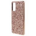 Glitter Series Samsung Galaxy S20 FE Hybrid Case - Rose Gold