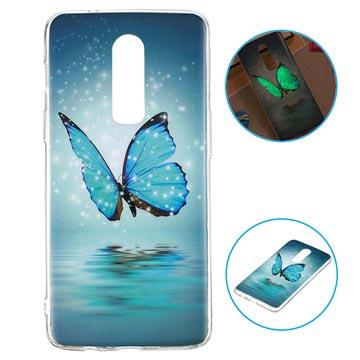 Luminous OnePlus 6 TPU Case - Blue Butterfly