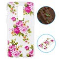 Luminous OnePlus 6 TPU Case - Roses / White