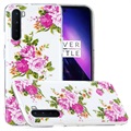 OnePlus Nord Glow in the Dark TPU Case - Pink Flowers