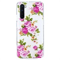 OnePlus Nord Glow in the Dark TPU Case - Pink Flowers