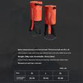 Golovejoy HX39 Waterproof Leg Gaiters - Plush Lining for Hiking, Climbing, and Skiing - L - Orange / Black
