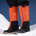 Golovejoy HX39 Waterproof Leg Gaiters - Plush Lining for Hiking, Climbing, and Skiing - L - Orange / Black