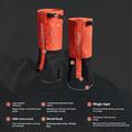 Golovejoy HX39 Waterproof Leg Gaiters - Plush Lining for Hiking, Climbing, and Skiing - L - Orange / Black