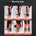 Golovejoy HX39 Waterproof Leg Gaiters - Plush Lining for Hiking, Climbing, and Skiing - L - Orange / Black